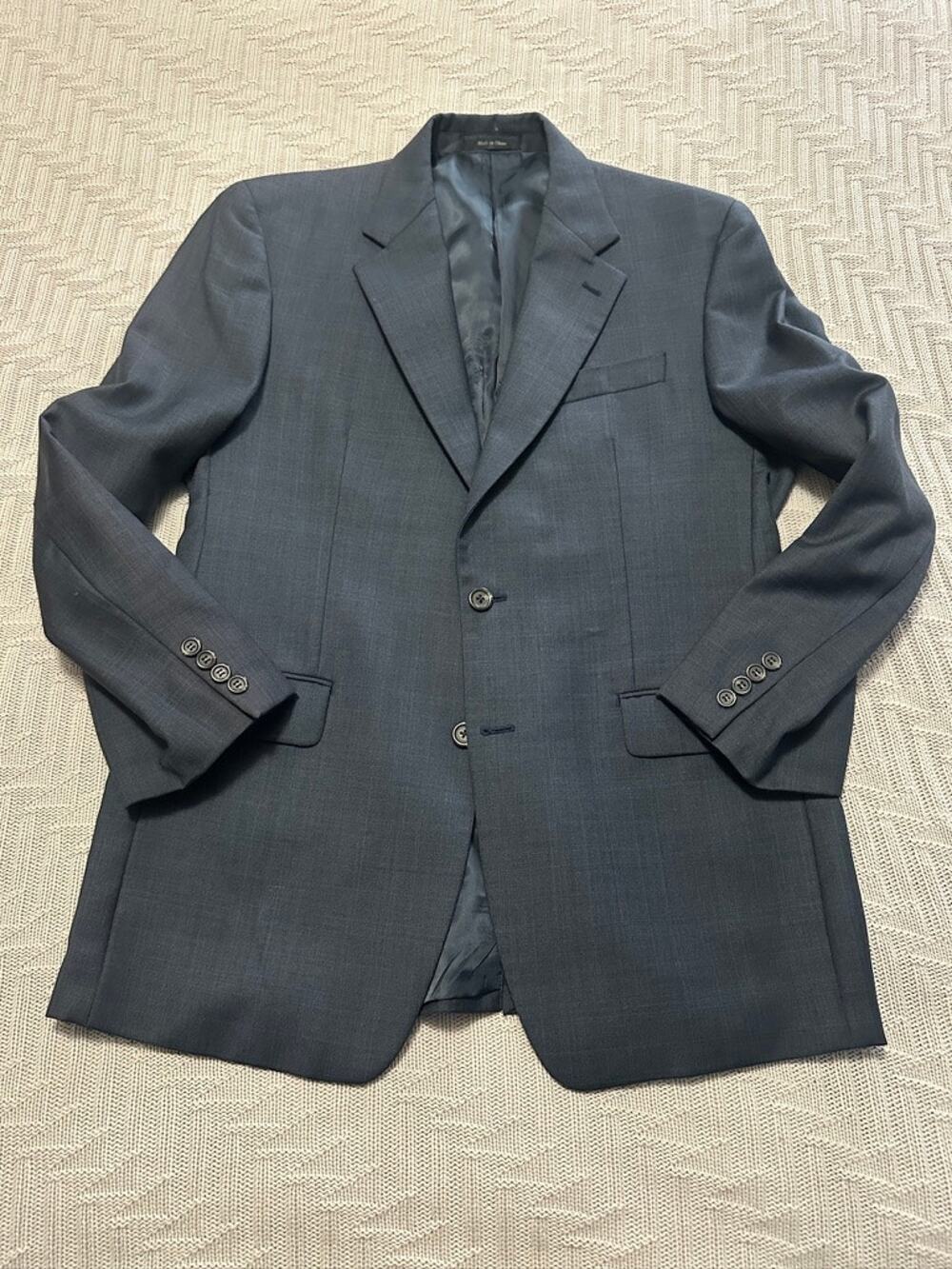 Lauren Ralph Lauren blue gray two button blazer size 40R